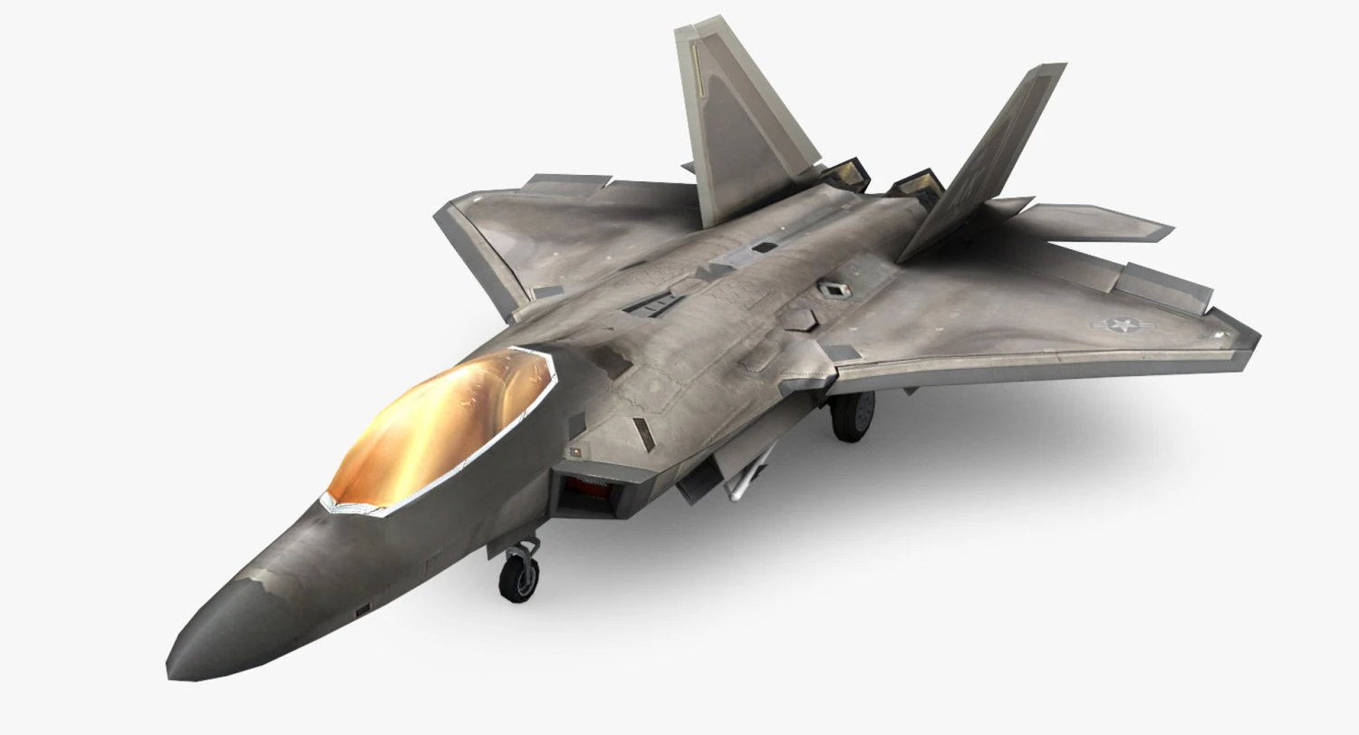 ラプター F22 3Dモデル .c4d .max .obj .3ds .fbx .stl .blend 