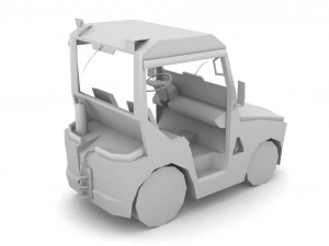 TLD JST-25 Baggage Tractor 3D Model