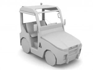 TLD JST-25 Baggage Tractor 3D Model