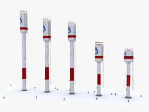 Водонапірні башти 3D Модель