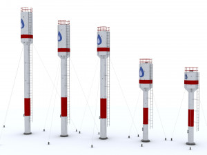 Water towers 3D-Modell