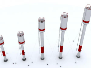 Water towers 3D Model