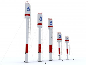 Water towers 3D-Modell