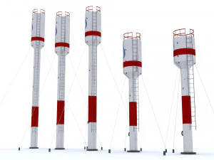 Water towers 3D Model