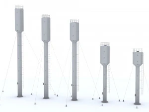 Water towers 3D Model