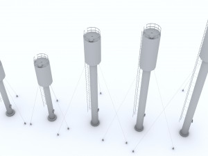 Water towers 3D-Modell
