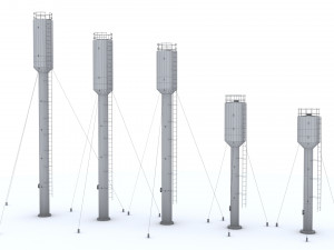 Water towers 3D-Modell