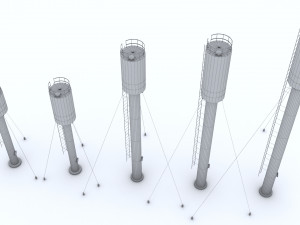 Water towers 3D-Modell