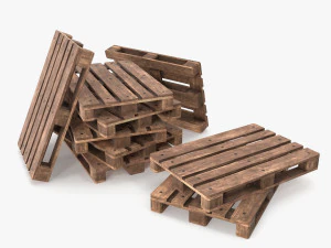 Houten Pallets 3D Model