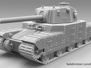 Type 2605 Super Heavy Tank 3D Model