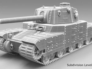 Type 2605 Super Heavy Tank 3D Model