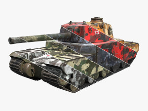 Type 2605 Super Heavy Tank Camouflages set 3D Model