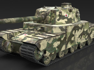 Type 2605 Super Heavy Tank Camouflages set 3D Model