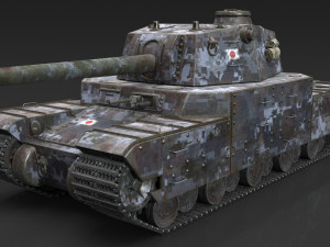 Type 2605 Super Heavy Tank Camouflages set 3D Model