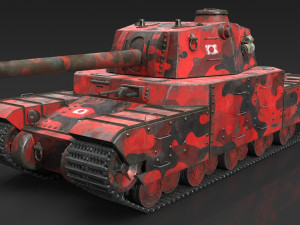 Type 2605 Super Heavy Tank Camouflages set 3D Model