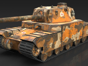 Type 2605 Super Heavy Tank Camouflages set 3D Model
