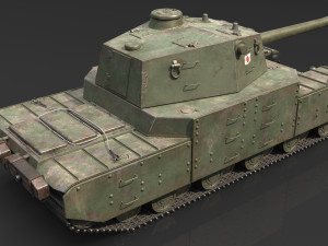 Type 2605 Super Heavy Tank Camouflages set 3D Model