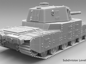 Type 2605 Super Heavy Tank Camouflages set 3D Model