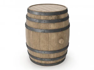 Wooden barrels set 3D Model