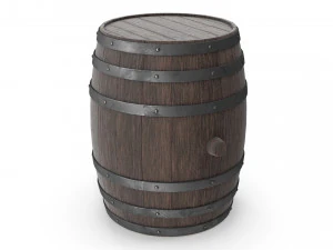 Wooden barrels set 3D Model