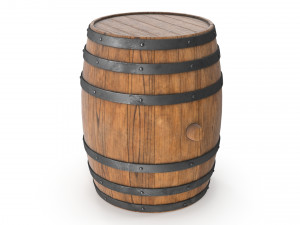 Wooden barrels set 3D Modell