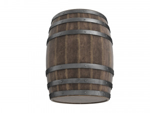 Wooden barrels set 3D Modell