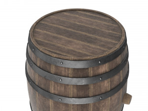 Wooden barrels set 3D Modell
