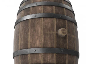 Wooden barrels set 3D Model