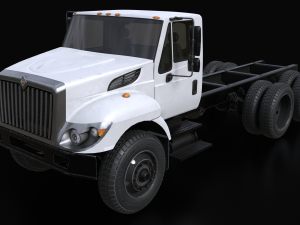 International Workstar 7400 Chassis White Model 3D