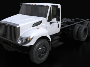 International Workstar 7400 Chassis White 3D Model