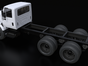 International Workstar 7400 Chassis White Model 3D