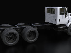 International Workstar 7400 Chassis White Model 3D