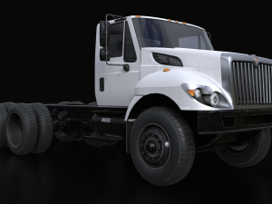 International Workstar 7400 Chassis White Model 3D