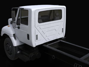 International Workstar 7400 Chassis White Model 3D