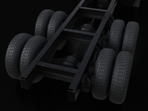 International Workstar 7400 Chassis White Model 3D