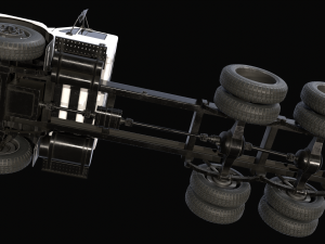 International Workstar 7400 Chassis White Model 3D