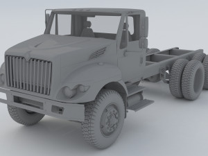 International Workstar 7400 Chassis White Model 3D