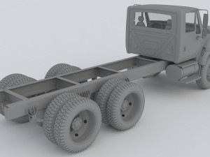 International Workstar 7400 Chassis White Model 3D