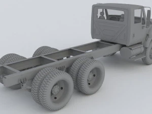 International Workstar 7400 Chassis White 3D Model