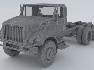 International Workstar 7400 Chassis White 3D Model