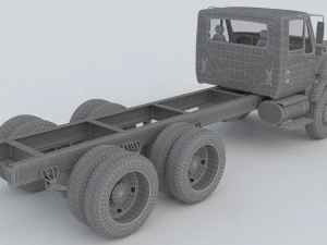 International Workstar 7400 Chassis White 3D Model