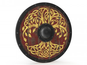 Wooden Viking Shields Modelo 3D