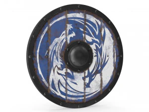 Wooden Viking Shields 3D Model