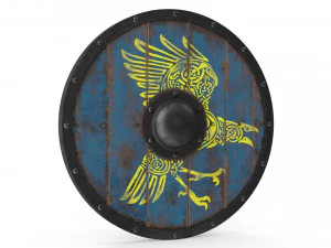 Wooden Viking Shields 3D Model
