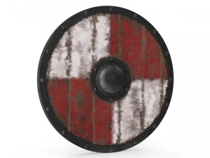 Wooden Viking Shields 3D Model