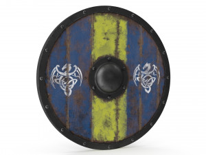 Wooden Viking Shields Modelo 3D