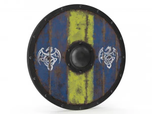 Wooden Viking Shields 3D Model
