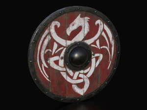 Wooden Viking Shields 3D Model
