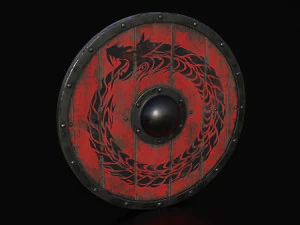 Wooden Viking Shields 3D Model