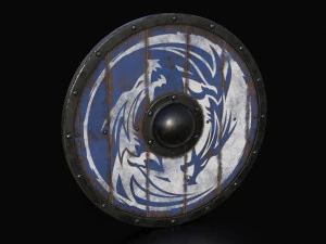 Wooden Viking Shields 3D Model